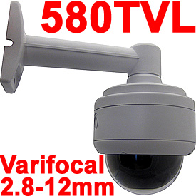 Outdoor Dome Camera with Sony SuperHAD CCD and a 2.8-12mm Varifocal Lens